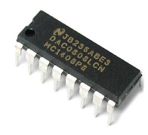 DAC0808LCN: 16 PIN 8 BIT D/A CONVERTER(MC1408P8)(AM1408N8)(MC1408L8)