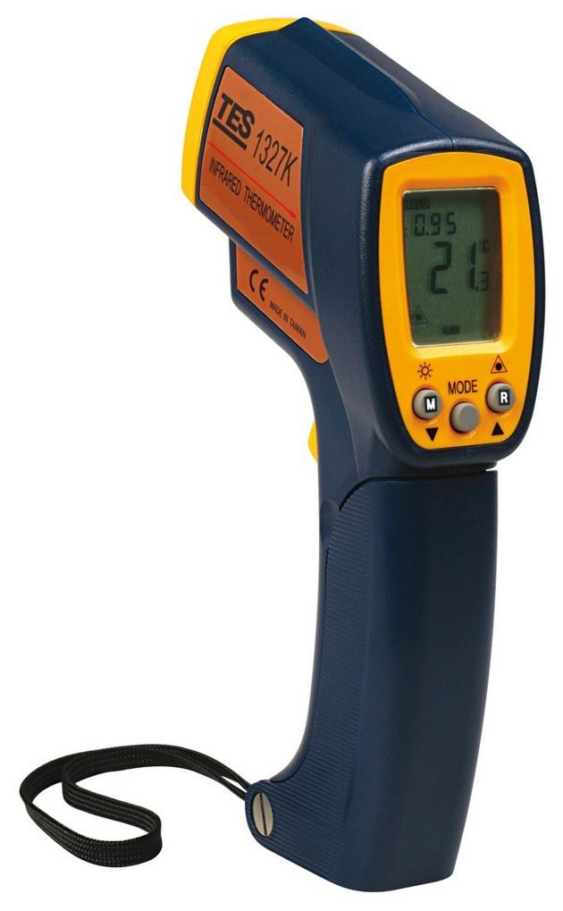 TES-1327K: INFRARED THERMOMETER RANGE -150°C to 1350°C (-238°F to 1999°F)