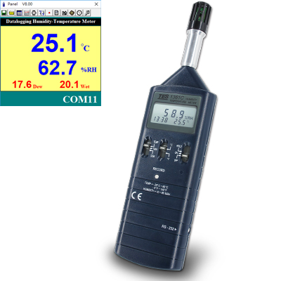 TES-1361C:   Datalogging Humidity/Temperature Meter 